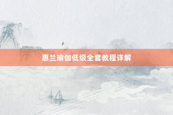 惠兰瑜伽低级全套教程详解
